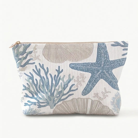 Trousse de maquillage en velours côtelé - Différents motifs