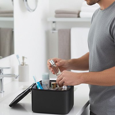 Trousse de toilette pour homme avec poignée pratique pour le transport